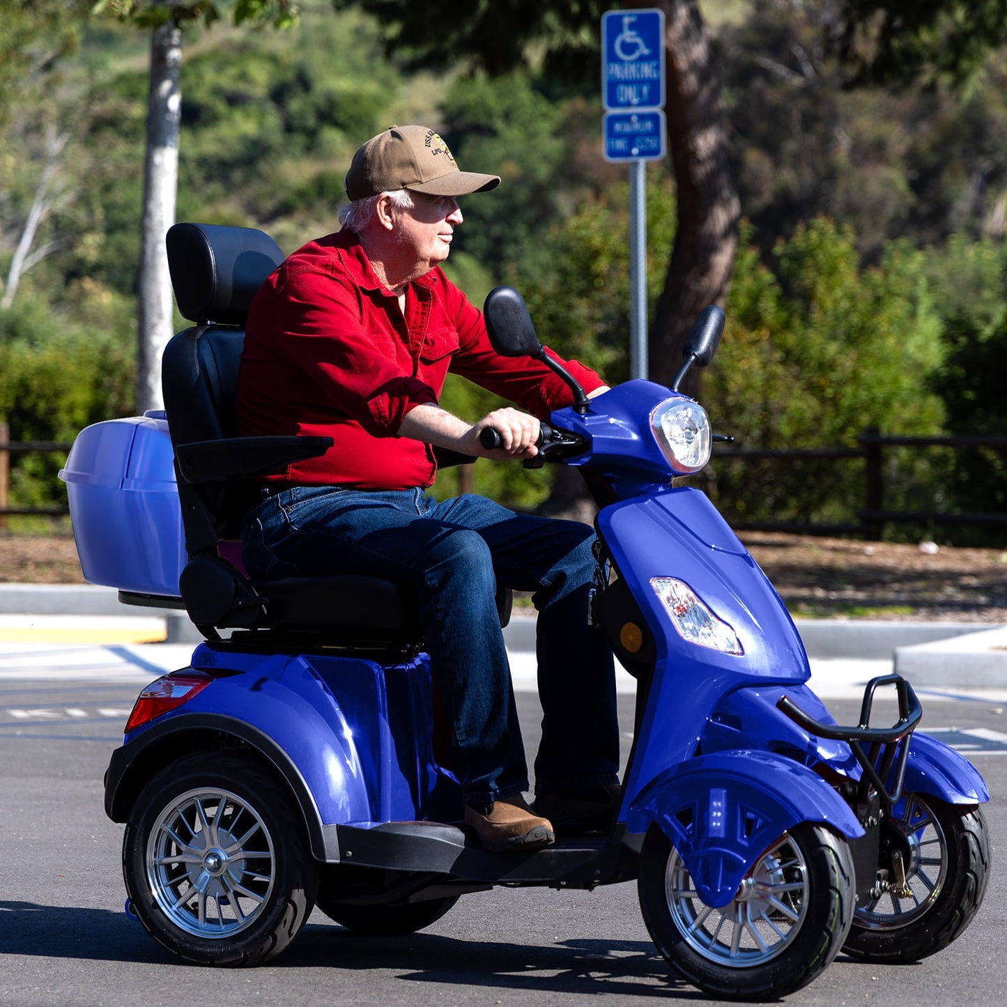 SKRT Electric Large 4 Wheel Mobility Scooters, Heavy Duty Wheelchair Device, 400 LBS Capacity for Seniors & Adults, Speed Adjust, Remote Key, Assembled In US, Receive Ready to Ride
