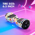 Tcdjtc Hoverboard with Bluetooth and Led Lights, Balance Board for Kids, Kids Outdoor Toys with 9 Mph Max Speed, All Terrain Hoverboard with UL 2272 Safety Standard