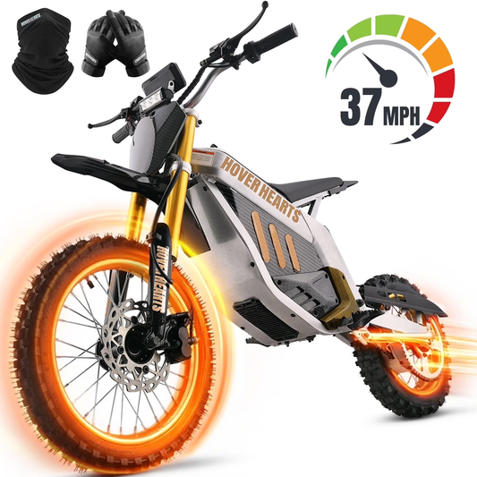 Aoemoe 48V 3000W (Peak Power) Electric Dirt Bike for Teens, 50-55km/h, 40km Range, Off-Road Li-Battery