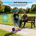 Off Road Electric Scooter with LED Lights & 400W Motor, Tcdjtc Hover Self-Balance Scooter for Kids Board, Electric Scooter with Bluetooth Speakers, Kids Scooter with 9MPH Max Speed, All Terrain