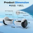 Tcdjtc Hoverboard with Bluetooth and Led Lights, Balance Board for Kids, Kids Outdoor Toys with 9 Mph Max Speed, All Terrain Hoverboard with UL 2272 Safety Standard