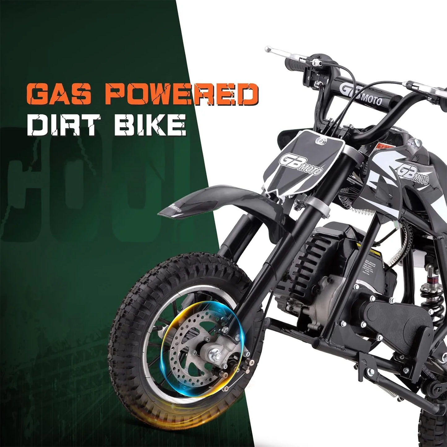 Aoemoe DB1 Gasoline 50CC Dirt Bike, BLACK