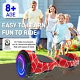 Off Road Electric Scooter with LED Lights & 400W Motor, Tcdjtc Self-Balance Scooter for Kids, Electric Scooter with Bluetooth Speakers, Kids Scooter with 9MPH Max Speed, All Terrain Scooter