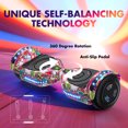 Electric Scooter with Bluetooth Speakers, Hover Off Road Board Electric Scooter with LED Lights & 400W Motor, Kids Scooter with 9MPH Max Speed, Tcdjtc Self-Balance Scooter for Kids
