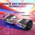 Electric Scooter with Bluetooth Speakers, Hover Off Road Board Electric Scooter with LED Lights & 400W Motor, Kids Scooter with 9MPH Max Speed, Tcdjtc Self-Balance Scooter for Kids