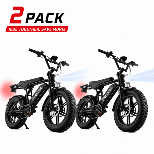 750W Motor Ebike for Adults, Pescroa Electric Bike for Adults, 48V 15Ah Removable Battery Electric Dirt Bike with 500LBS Max Weight, Adult Electric Bicycles with 65Miles Range (2 Pack)