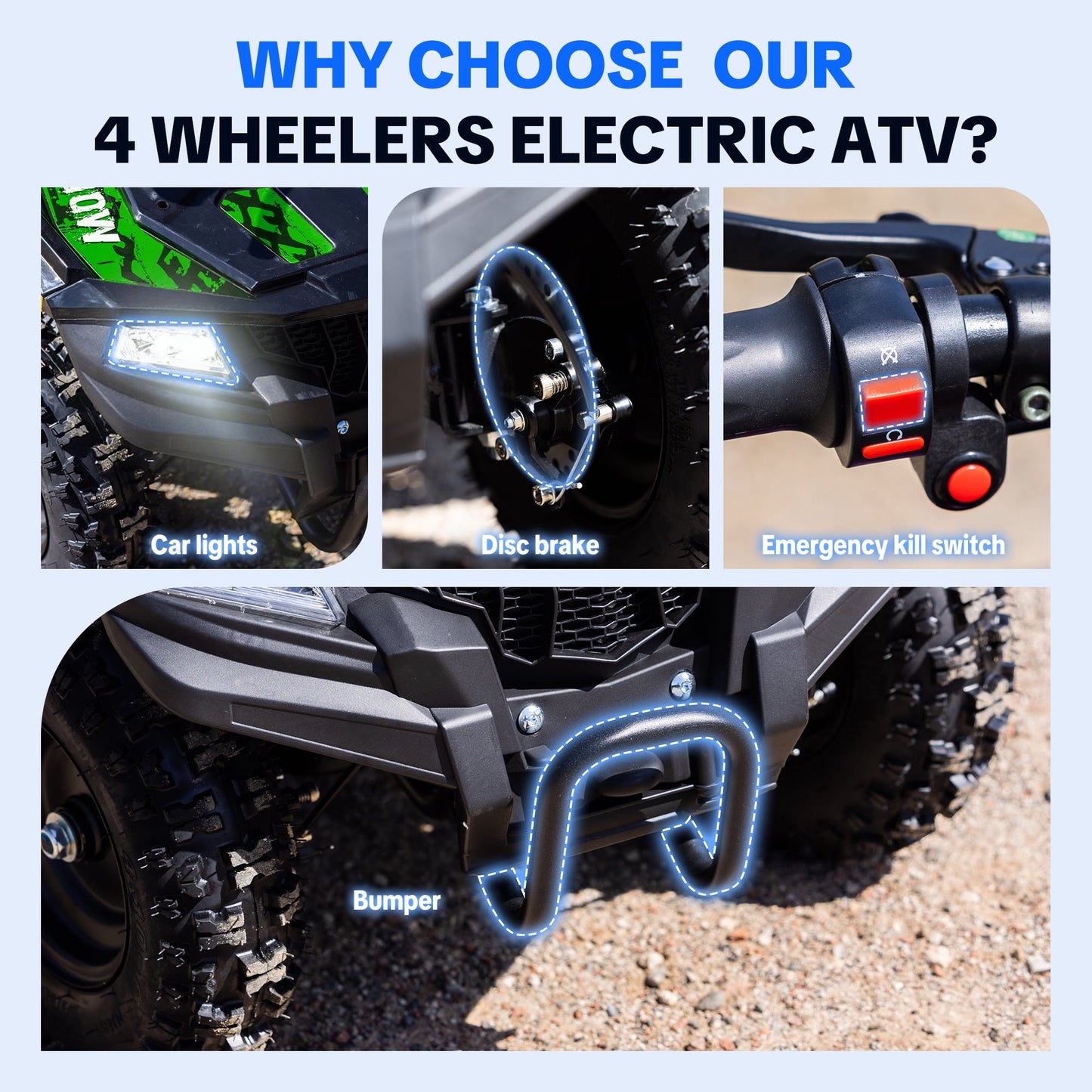 QEASET 36V Battery-Powered Off-Road Ride-On Buggy – Parent-Lock 2-Speed, 10-Mile Range, Grass & Dirt Ready,Green