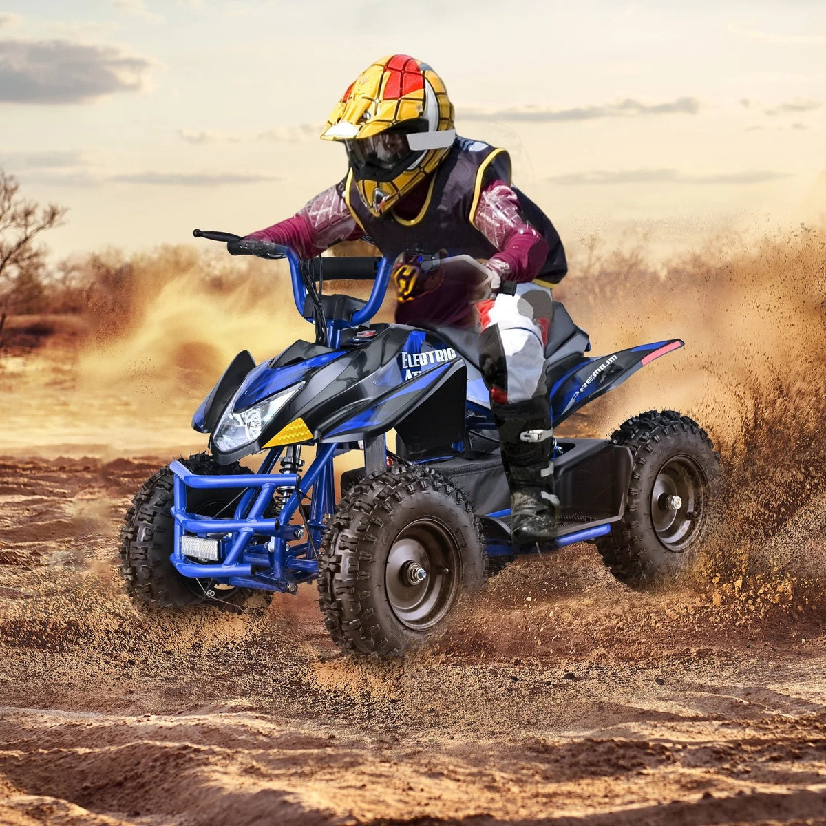 All-Terrain 15 mph Variable Speeds Ride on Toys,Arshin 500W 36V High-Torque Motor,15 Miles,Parent Control,Spring Suspension,Disc Brake,Electric Power,Perfect Gift(Blue)