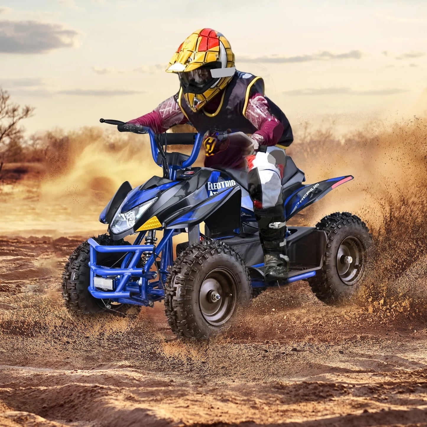 All-Terrain 15 mph Variable Speeds Ride on Toys,Arshin 500W 36V High-Torque Motor,Parent Control,Spring Suspension,Disc Brake,15 Miles,Perfect Gift(Blue)