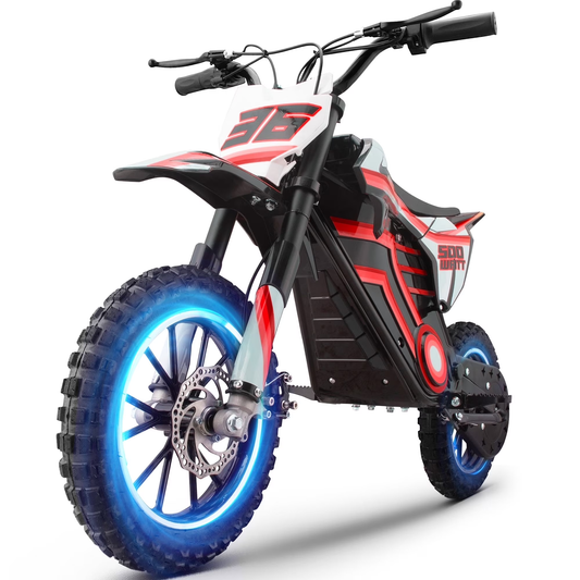 Aoemoe Electric Motorcycle – 36V MINI Motorized Dirt Bikes, 500W Power, Special Gift(Red)