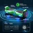 Off Road Electric Scooter with LED Lights & 400W Motor, Tcdjtc Hover Self-Balance Scooter for Kids Board, Electric Scooter with Bluetooth Speakers, Kids Scooter with 9MPH Max Speed, All Terrain