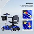 Arshin Mobility Scooter,4 Wheel Mobility Scooter for Adults,Senior, Electric Powered Chargeable Device for Travel,Blue