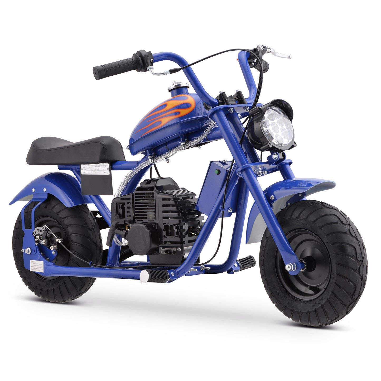 HOVER HEART Gas Mini Chopper Bike, DB004 Model 49.4 CC 4-Stroke Dirt Bike with Big Headlight, Premium Tire, Metal Frame, Disc Brakes, Max Load 165Lbs, Up to 20Mph, EPA Approved