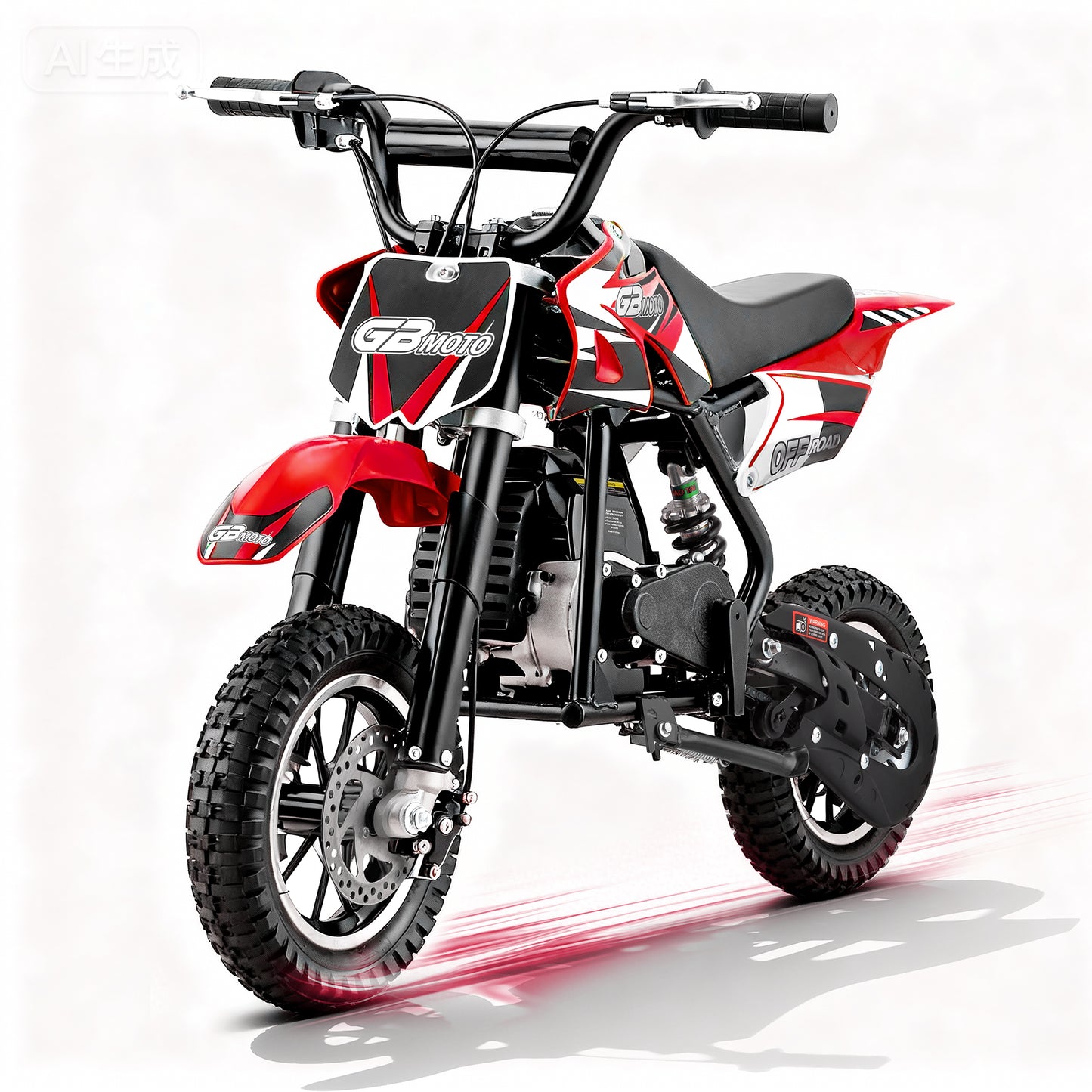 QEASET 39CC Dirt Bike, Gas Powered Mini Bike, Red