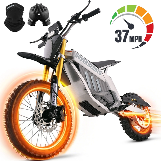 Aoemoe 48V Electric Dirt Bike 3000W (Peak Power)55km/h(White)