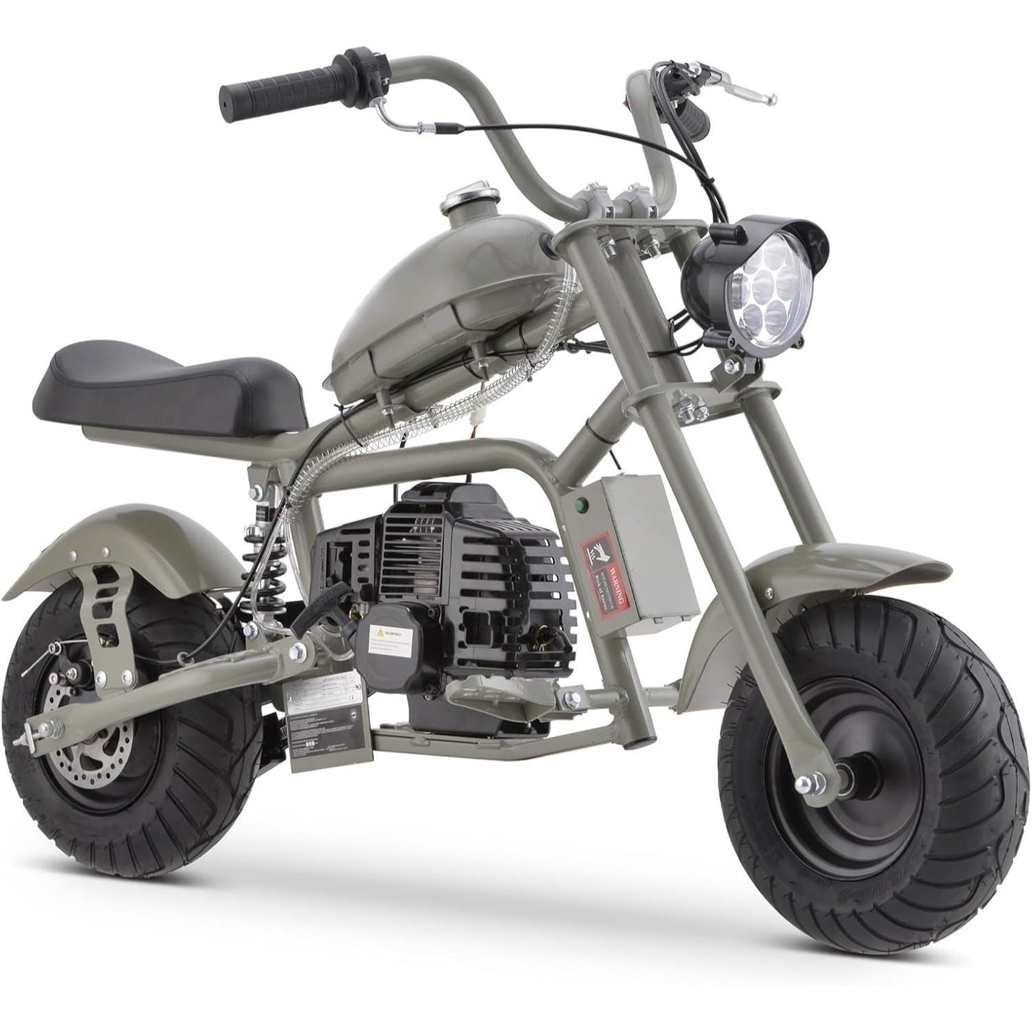 HOVERHEART DB003 49.4 cc 2 Stroke Gas Powered Mini Chopper Bike, Black Gray Sand