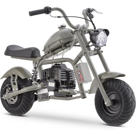 HOVERHEART DB003 49.4 cc 2 Stroke Gas Powered Mini Chopper Bike, Black Gray Sand