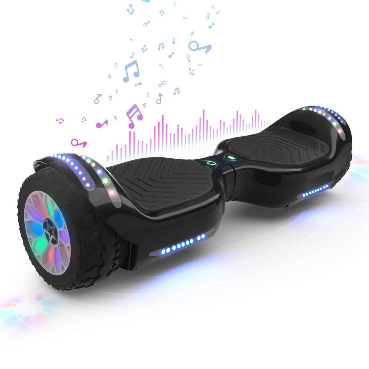 MOSTA All Terrain Self-Balance Scoote ,Electric Scooter Board for Kids & Adults with Bluetooth and Led Lights,6.5 inch,165 lbs capacity Perfect Gift