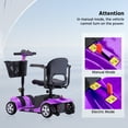 Arshin Upgrade 4 Wheels Mobility Scooters for Seniors & Adult,Foldable Mobility Wheelchair for Adult,All Terrain Motorized Scooters with 300 LBS,Long Travel Range,Basket,Rotating Seat,Purple 4.4 stars out of 7 reviews (4.4)| 7 ratings