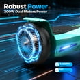 Off Road Electric Scooter with LED Lights & 400W Motor, Tcdjtc Hover Self-Balance Scooter for Kids Board, Electric Scooter with Bluetooth Speakers, Kids Scooter with 9MPH Max Speed, All Terrain
