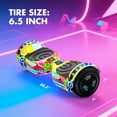 Hover Off Road Board Electric Scooter with LED Lights & 400W Motor, Kids Scooter with 9MPH Max Speed, Electric Scooter with Bluetooth Speakers, Tcdjtc Self-Balance Scooter for Kids