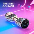 Tcdjtc Hoverboard with Bluetooth and Led Lights, Balance Board for Kids, Kids Outdoor Toys with 9 Mph Max Speed, All Terrain Hoverboard with UL 2272 Safety Standard