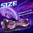 Tcdjtc Hover Self-Balance Scooter for Kids Board, Off Road Electric Scooter with LED Lights & 400W Motor, Electric Scooter with Bluetooth Speakers, Kids Scooter with 9MPH Max Speed
