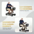 Arshin Mobility Scooter,4 Wheel Mobility Scooter for Adults,Senior, Electric Powered Chargeable Device for Travel,Silver