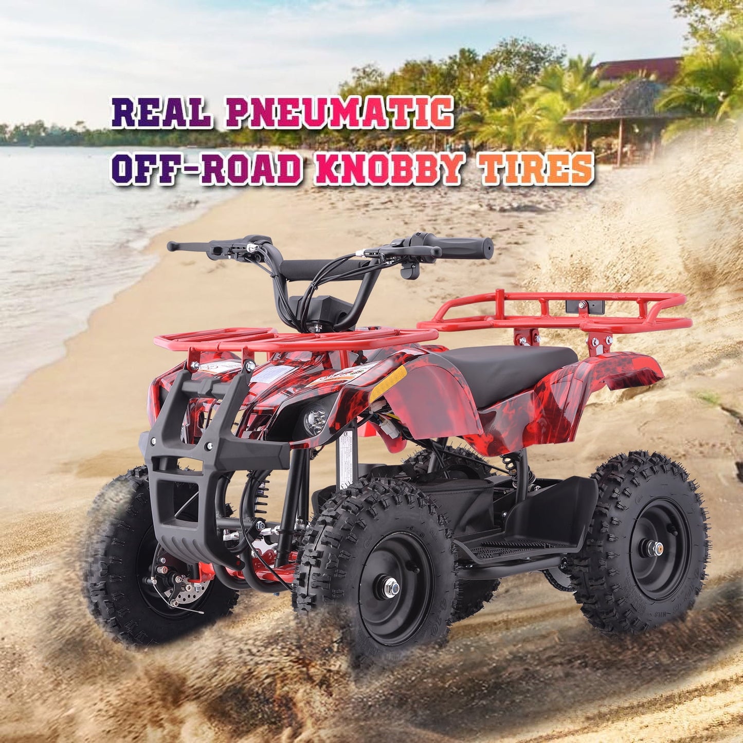 Arshin Kids Outdoor Toys,15 mph Variable Speeds Ride on Toys,500W 36V Electric Vehicles with High-Torque Motor,Parent Control,Spring Suspension,Disc Brake,15 Miles,Perfect Gift(Flame)