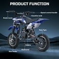 49cc Dirt Bike for Kids, Tcdjtc Gas Dirt Bike with 27 Miles Max Range, Kids Dirt Bike with 18 MPH Max Speed, Gas Powered Dirt Bike with 132 LBS Capacity, Mini Motorcycles for Kids, Gas Mini Bike