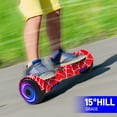 Off Road Electric Scooter with LED Lights & 400W Motor, Tcdjtc Self-Balance Scooter for Kids, Electric Scooter with Bluetooth Speakers, Kids Scooter with 9MPH Max Speed, All Terrain Scooter