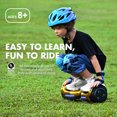 Electric Scooter with Bluetooth Speakers, Hover Off Road Board Electric Scooter with LED Lights & 400W Motor, Kids Scooter with 9MPH Max Speed, Tcdjtc Self-Balance Scooter for Kids