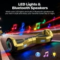 Tcdjtc Hover Self-Balance Scooter for Kids Board, Off Road Electric Scooter with LED Lights & 400W Motor, Electric Scooter with Bluetooth Speakers, Kids Scooter with 9MPH Max Speed
