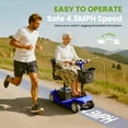 Tcdjtc Mobility Scooters for Seniors, Electric Scooter with Seat, 4 Wheels Motorized Scooter for Adults, Foldable Mobility Scooter with 300LBS Capacity, Lightweight Electric Wheelchair