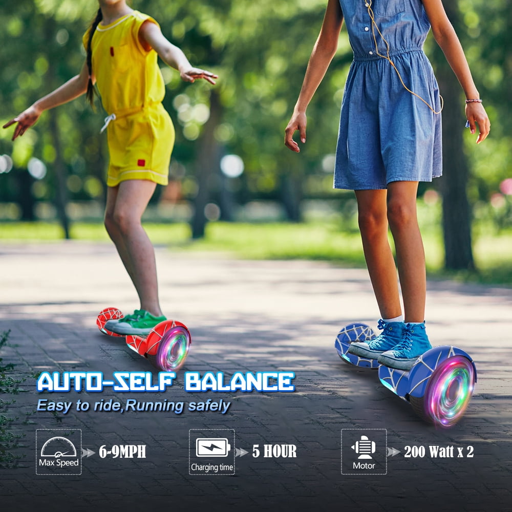 MOSTA All Terrain Self-Balance Scoote ,Electric Scooter Board for Kids & Adults with Bluetooth and Led Lights,6.5 inch,165 lbs capacity Perfect Gift