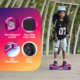 Electric Scooter with Bluetooth Speakers, Hover Off Road Board Electric Scooter with LED Lights & 400W Motor, Kids Scooter with 9MPH Max Speed, Tcdjtc Self-Balance Scooter for Kids