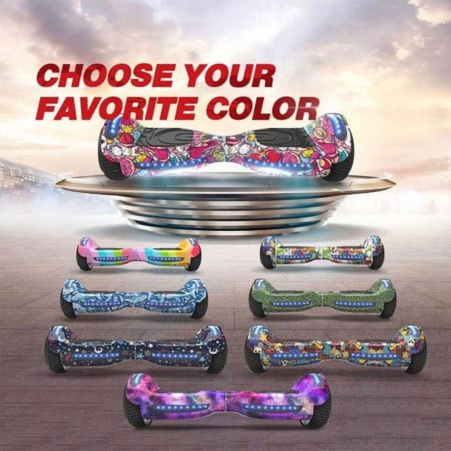 Hoverstar Flash Wheel Hoverboard 6.5 In., Bluetooth Speaker with LED Light, Self Balancing Wheel, Electric Scooter, Super Hero