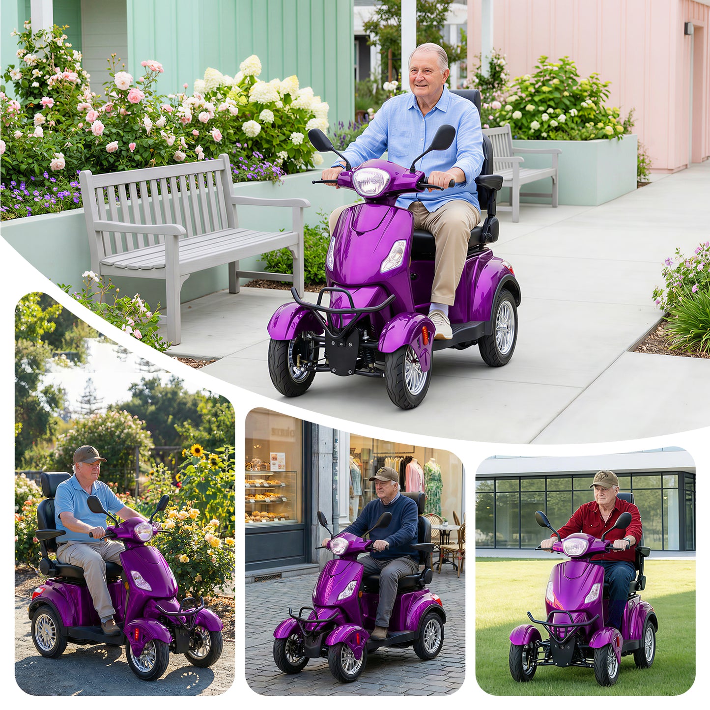 Mosta 4 Wheel Mobility Scooters for Seniors, Adult Scooter with 800W Motor, Heavy Duty Electric Scooter with 500 lb Capacity, 31 Miles Long Range and Speed Adjust Medical Scooter