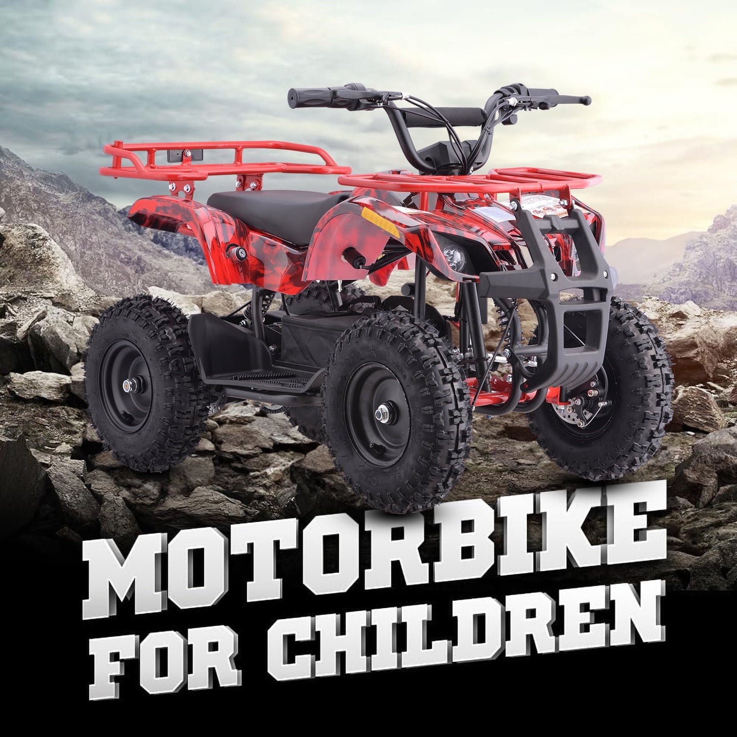 Arshin Kids Outdoor Toys,15 mph Variable Speeds Ride on Toys,500W 36V Electric Vehicles with High-Torque Motor,Parent Control,Spring Suspension,Disc Brake,15 Miles,Perfect Gift(Flame)