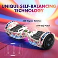 Electric Scooter with Bluetooth Speakers, Hover Off Road Board Electric Scooter with LED Lights & 400W Motor, Kids Scooter with 9MPH Max Speed, Tcdjtc Self-Balance Scooter for Kids