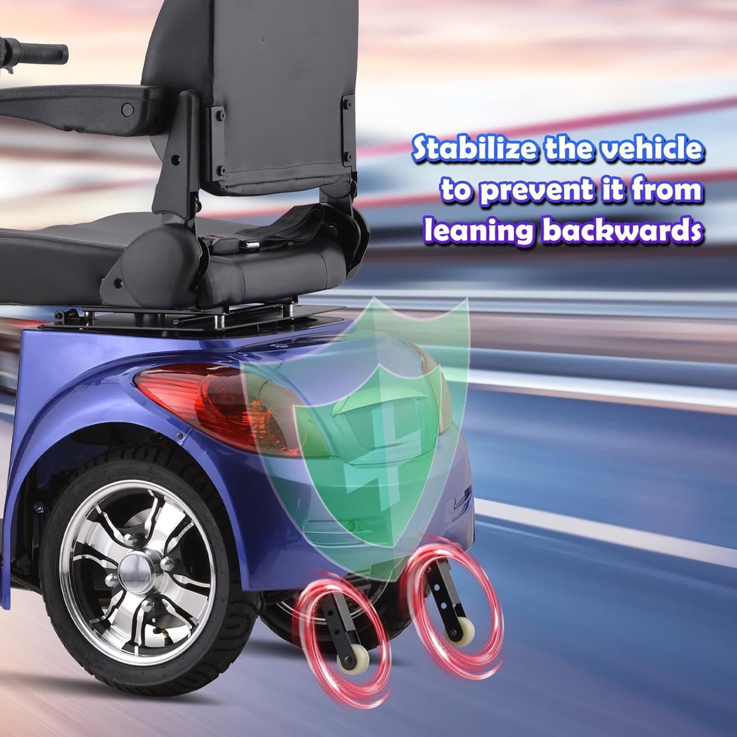 LiltJan 3-Wheel Electric Mobility Scooter for Seniors, 500lb Heavy Duty Capacity Power Scooter, 800W Motorized Medical Scooter with 31-Mile Long Battery Life