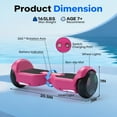 Tcdjtc Self-Balance Scooter for Kids, Electric Scooter with Bluetooth Speakers, Hover Off Road Board Electric Scooter with LED Lights & 400W Motor, Kids Scooter with 9MPH Max Speed