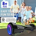 Tcdjtc Hover Board with Dual Motor, Balance Board with Bluetooth Speakers and LED Lights
