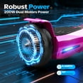 Off Road Electric Scooter with LED Lights & 400W Motor, Tcdjtc Hover Self-Balance Scooter for Kids Board, Electric Scooter with Bluetooth Speakers, Kids Scooter with 9MPH Max Speed, All Terrain