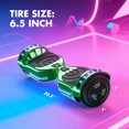 Electric Scooter with Bluetooth Speakers, Hover Off Road Board Electric Scooter with LED Lights & 400W Motor, Kids Scooter with 9MPH Max Speed, Tcdjtc Self-Balance Scooter for Kids