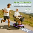 Tcdjtc Mobility Scooters for Seniors, Electric Scooter with Seat, 4 Wheels Motorized Scooter for Adults, Foldable Mobility Scooter with 300LBS Capacity, Lightweight Electric Wheelchair
