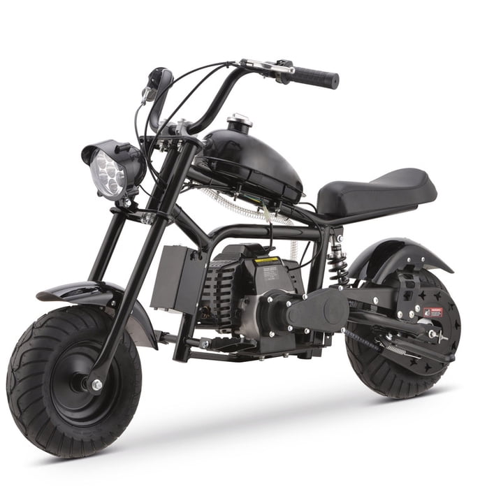 QEASET 49CC 2-Stroke Mini Bike,Gas Powered Dirt Bike,Off-Road Trail, with Big Headlight,Holiday Gifts