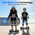 Tcdjtc Self-Balance Scooter for Kids, Electric Scooter with Bluetooth Speakers, Hover Off Road Board Electric Scooter with LED Lights & 400W Motor, Kids Scooter with 9MPH Max Speed