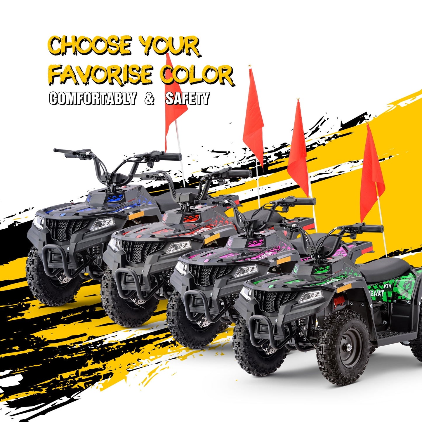 Aoemoe 36V Battery-Powered Ride-On Off-Road Buggy – 2-Speed Parent-Lock, 10-Mile Range ,Red