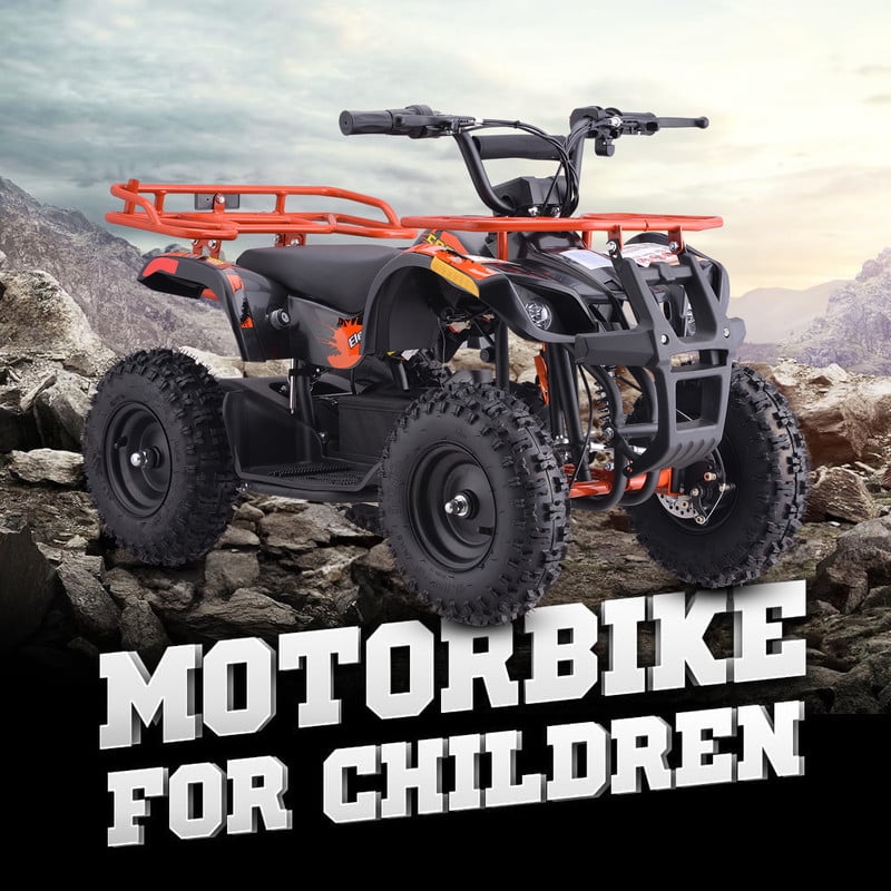QEASET Electric atv Dirt Quad, 36V 500W Motor, 12-17mph Speed, Twist Grip Acceleration & Hand Operated Disc Brakes,Knobby Air Tires, Multiple Colors, Holiday Gifts